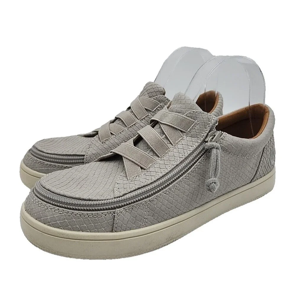 Billy Gore Low Top Zip-On Sneakers Adaptive Gray Grey Womens 7M Missing Insoles